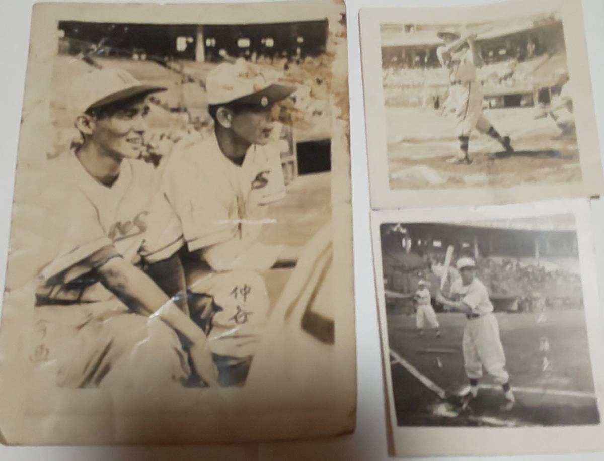 阪急ブレーブス■天保義夫/今西錬太郎/中谷準志/仁木安/藤井道夫/明石晃一/鳥居兵治?/浜崎勝?/不明/浅山笛ガム カード？/写真？切り抜き