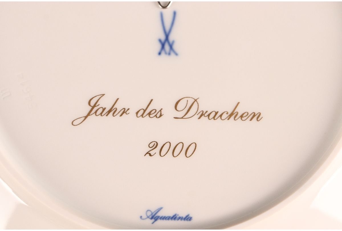 URA]Meissen/マイセン/2000年干支プレート「チューバを吹く陽気な