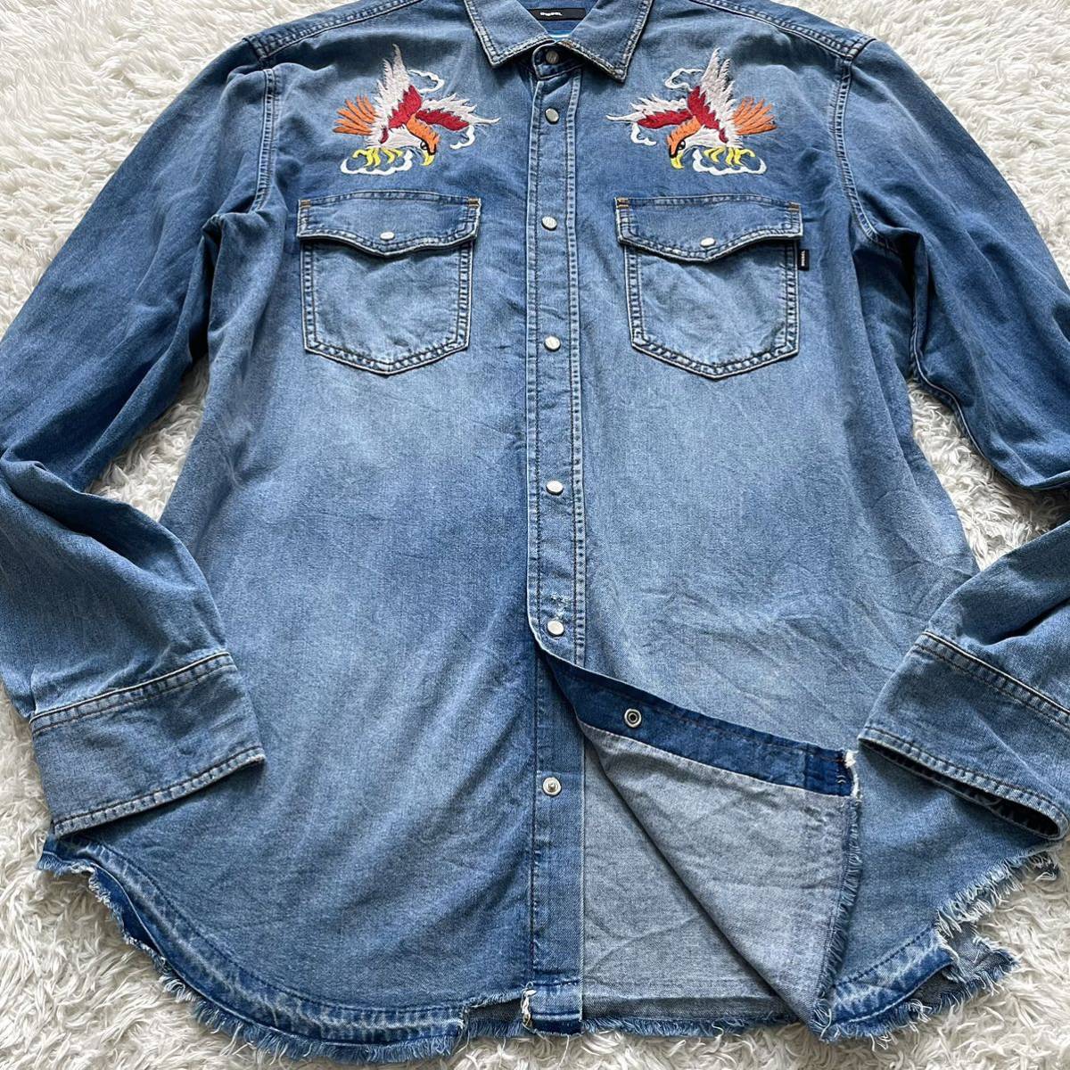 極美品/XLサイズ○ディーゼル DIESEL デニムシャツ ジャケット G 