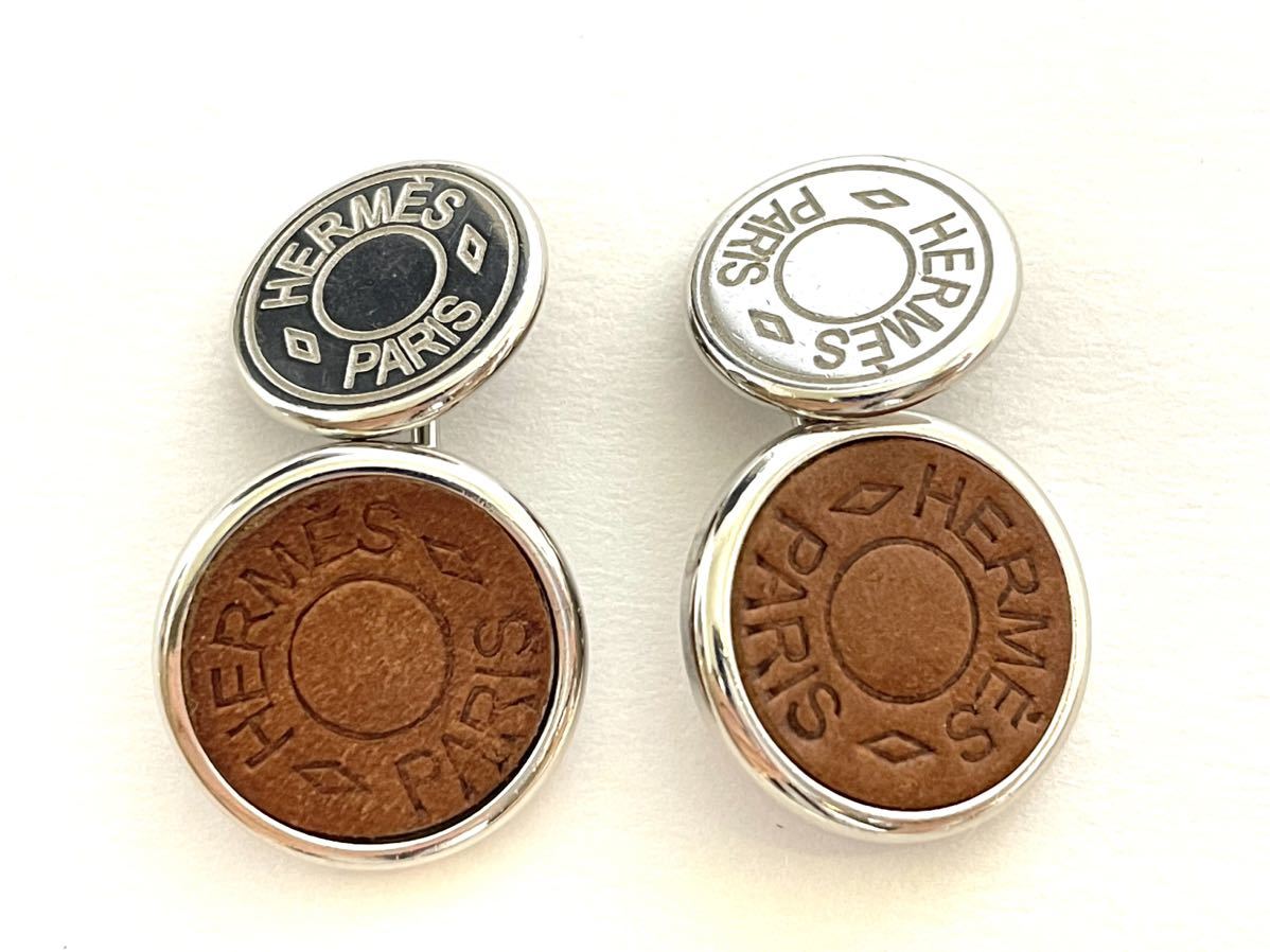 HERMES エルメス セリエカフスボタン ゴールド⁄ブラックシェル 美品②