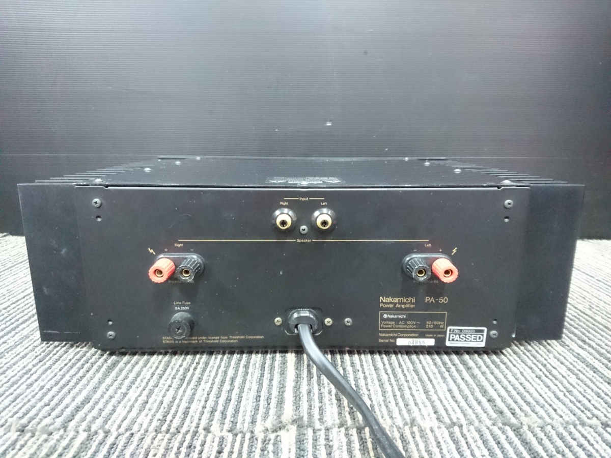 Nakamichi ナカミチ PA-50 パワーアンプ No.04855【中古・完動品】動作