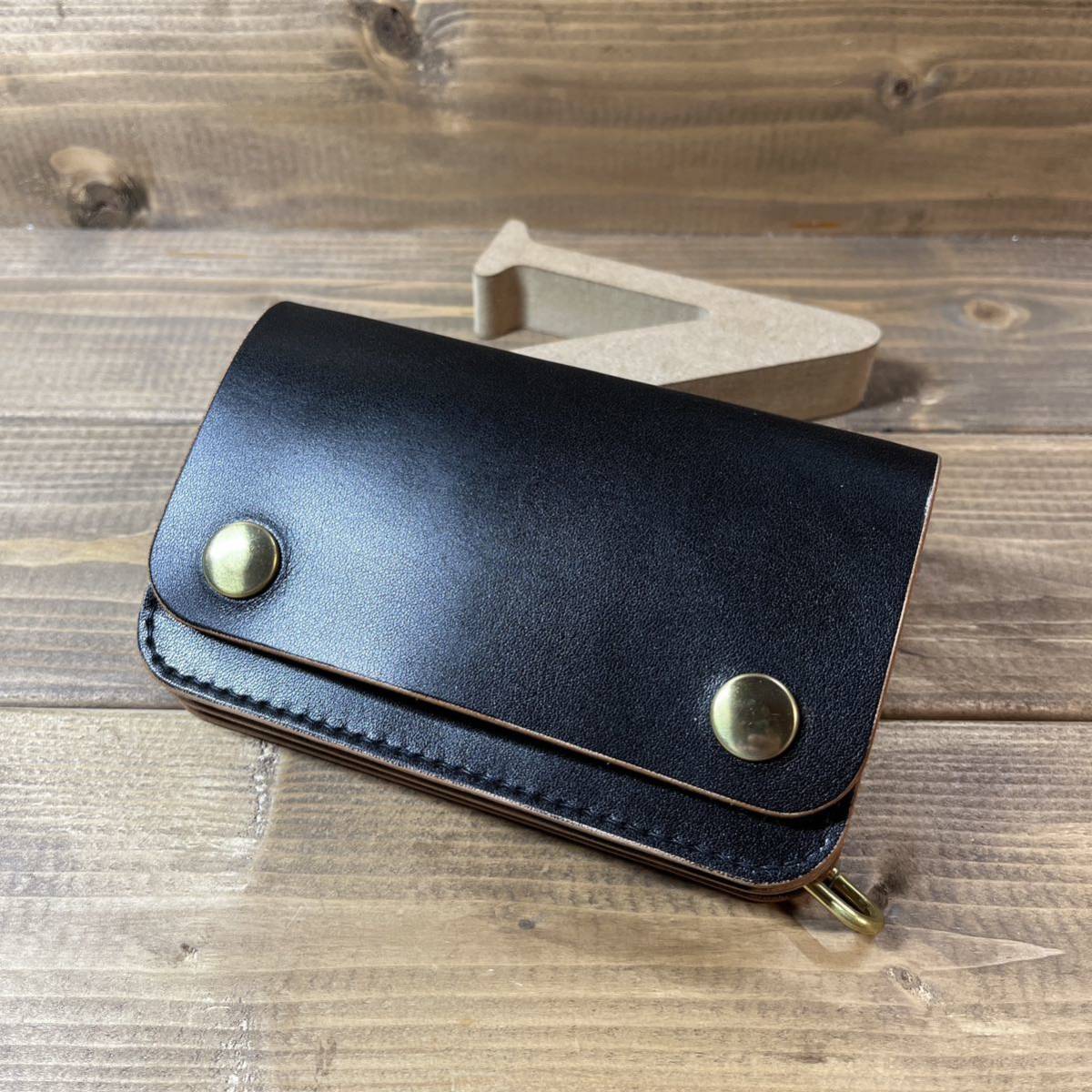 トラッカーウォレット 140 フラップ 栃木レザー ワイルドレザー 丘染め 
