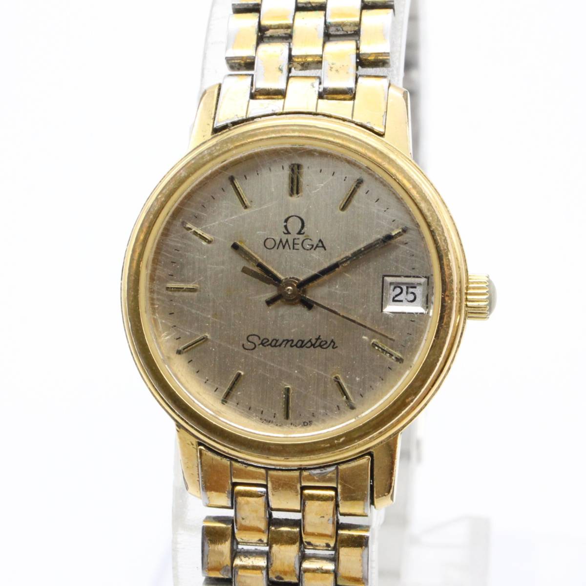 電池交換済み 【OMEGA オメガ】 Seamaster シーマスター デイト