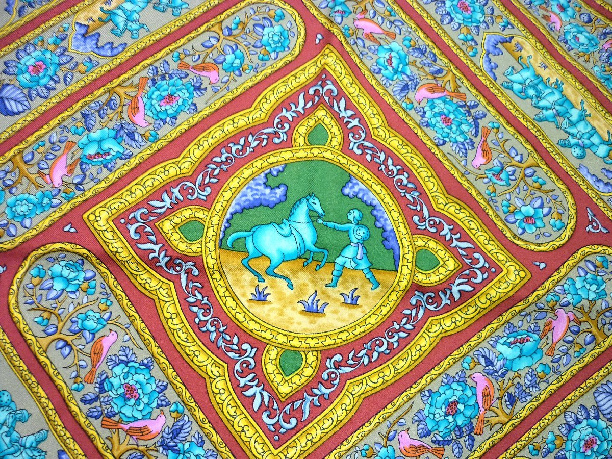 ☆ HERMES エルメス カレ90 大判スカーフ 「QALAMDAN（カラムダン