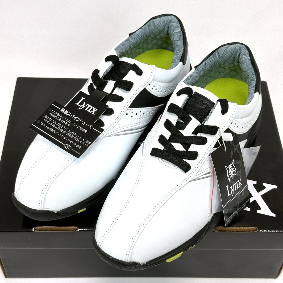 ★Lynx リンクス LXSH-7568 ソフトスパイク ゴルフシューズ(25.5cm)★軽量/幅広3.5E/スティンガー3/スパイクシューズ★