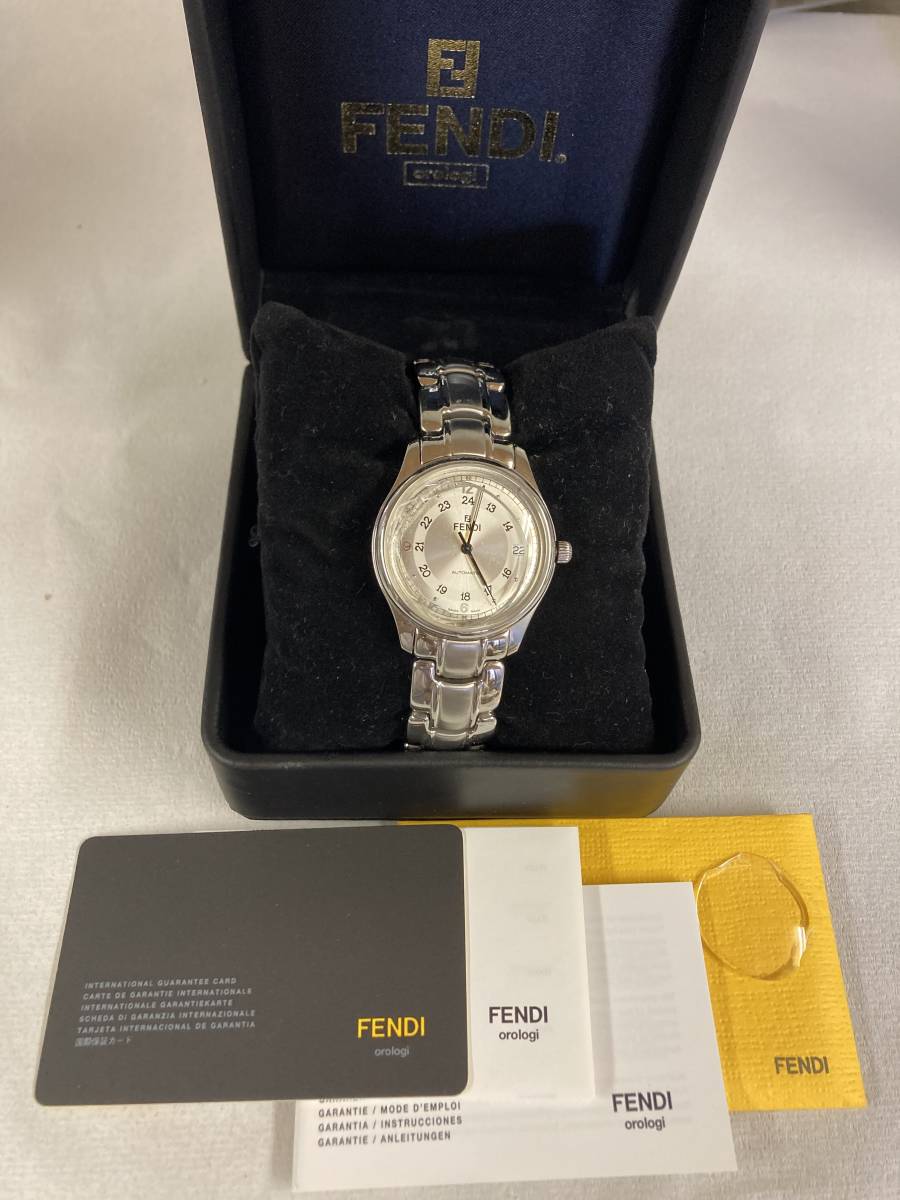 1円スタート！FENDI フェンディ 腕時計 200G 自動巻 シルバー メンズ・ギャランティー