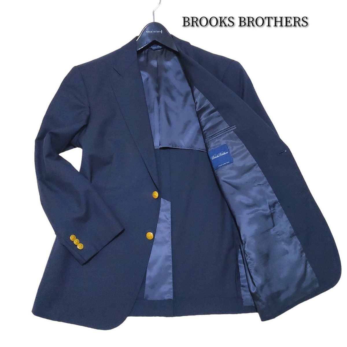未使用級 ブルックスブラザーズ【最高級】テーラードジャケット 紺ブレ