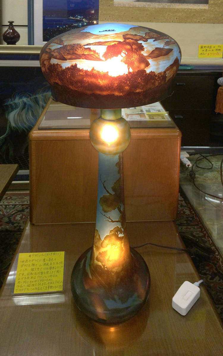 ☆ガレ復刻品 ☆高級品！ アールヌーボーランプ L82 マウンテン