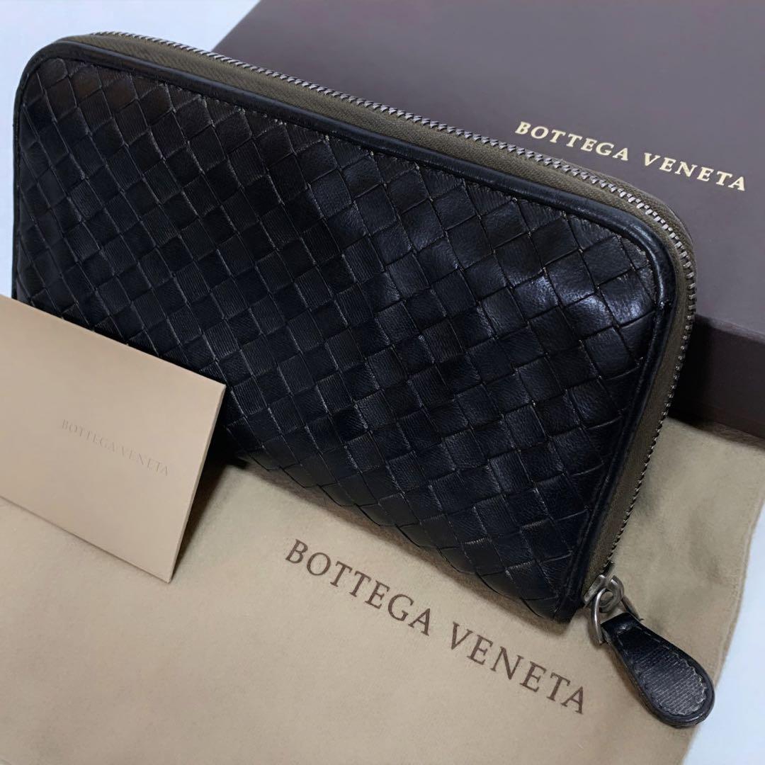 BOTTEGA VENETA(ボッテガヴェネタ) 長財布 マキシイントレチャート 黒 