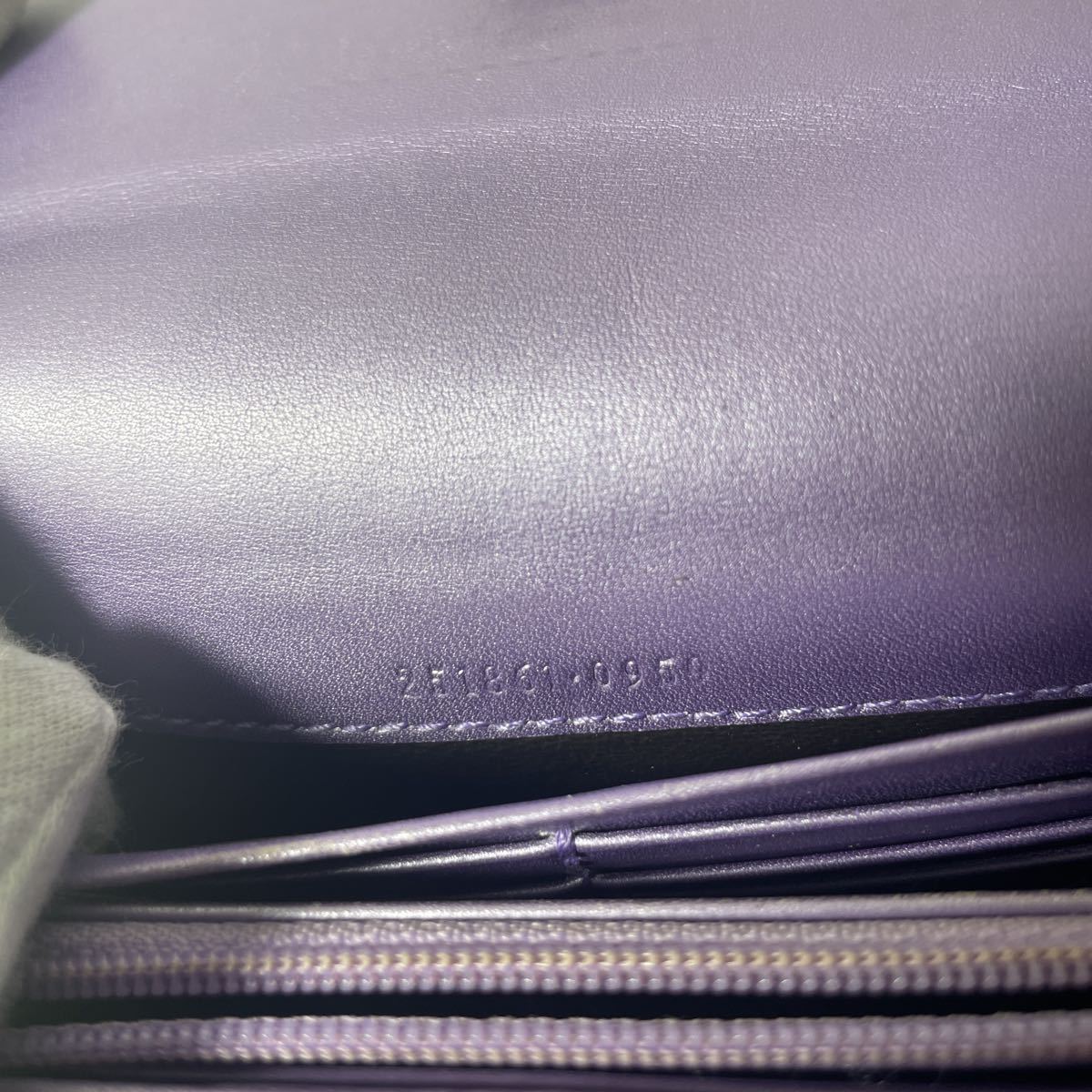 GUCCI］グッチ 長財布 ラブリーハート キャンバス GG 総柄 紫 パープル