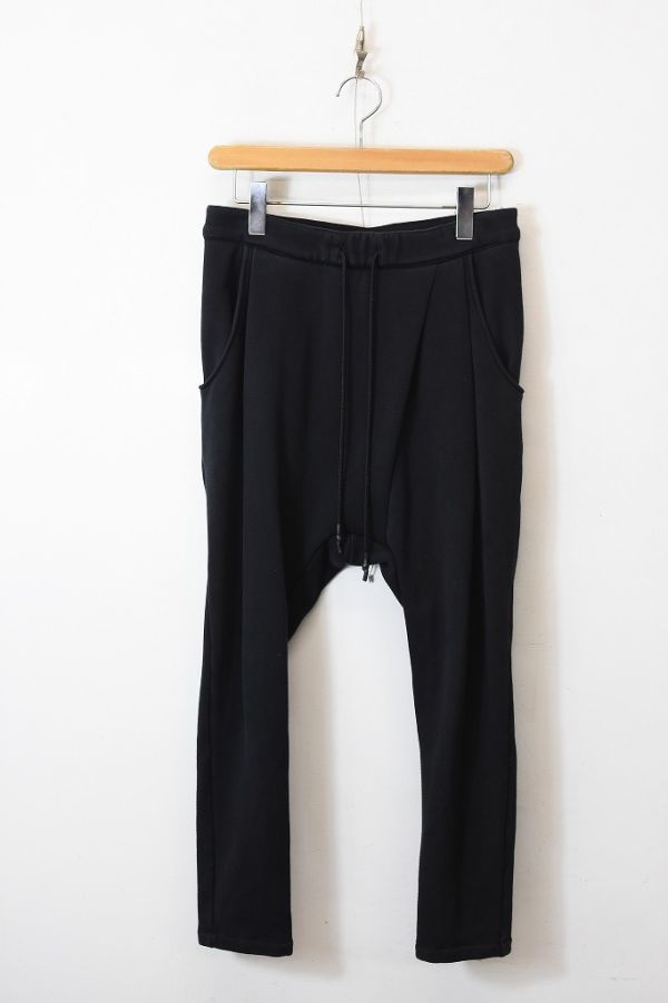 2395 RIPVANWINKLE リップヴァンウィンクル メンズ ウエストゴム サルエル 変形 スウェット パンツ カジュアル イージー ブラック 3