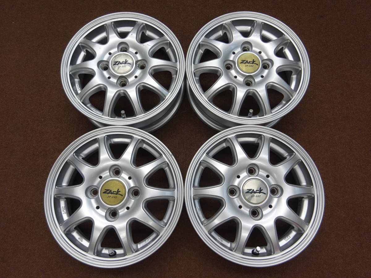 A-71　ZACK JP-102　12×4J ET42 PCD100 4H 4本　軽量　約4.2キロ　ＪＷＬ-Ｔ　軽トラック　バン　軽自動車　等に是非　！