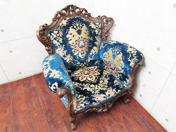 □美品□イタリア最高級□ロココ様式□鋲打ち□彫刻/レリーフ□透かし