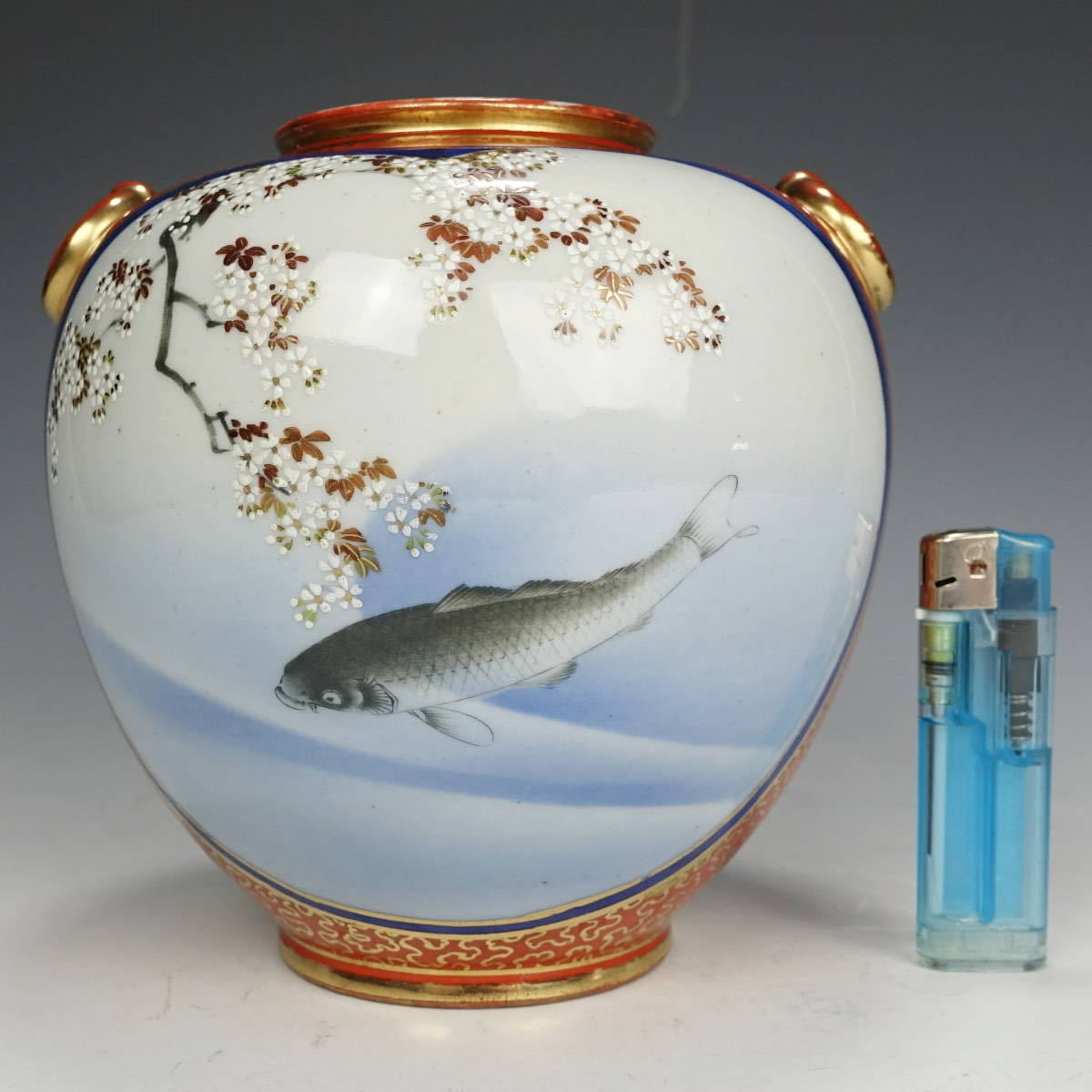 花瓶　金鯉絵柄 花瓶 金鯉絵柄 【公式通販】