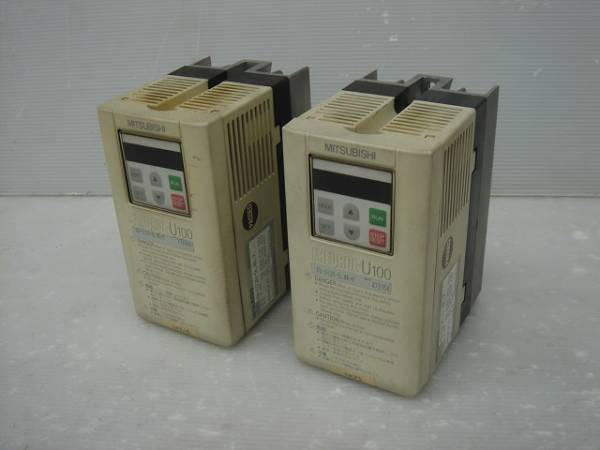 三菱電機 インバーター U100 FREQROL MELSEC 2台セット 中古