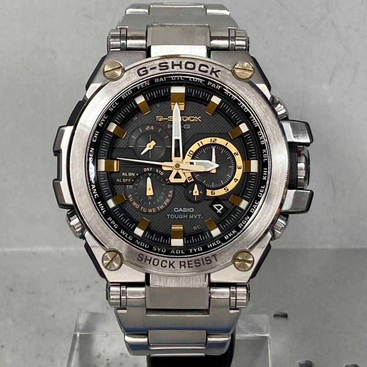 美品 G-SHOCK MTG-S1000D-1A9JF MT-G タフソーラー 電波受信 電波