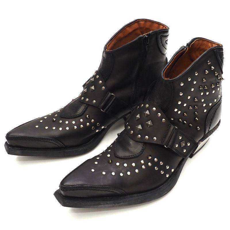 H0400 未使用品 NEW ROCK/スタッズ ウエスタンブーツ 【サイズ：42 