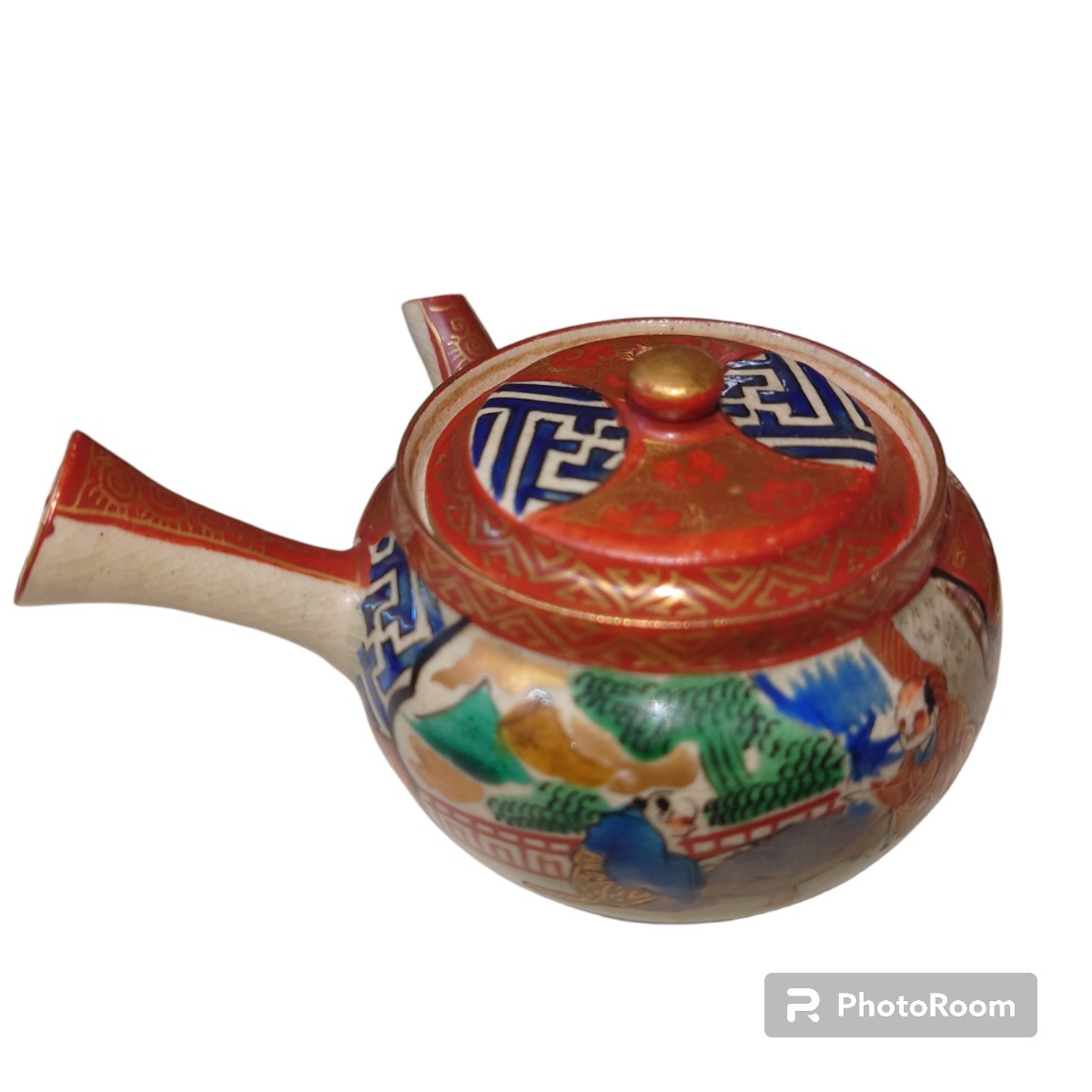 九谷焼 急須 金彩 茶器揃 古美術西川 – 菊の花尽くし◇九谷焼 色絵金彩