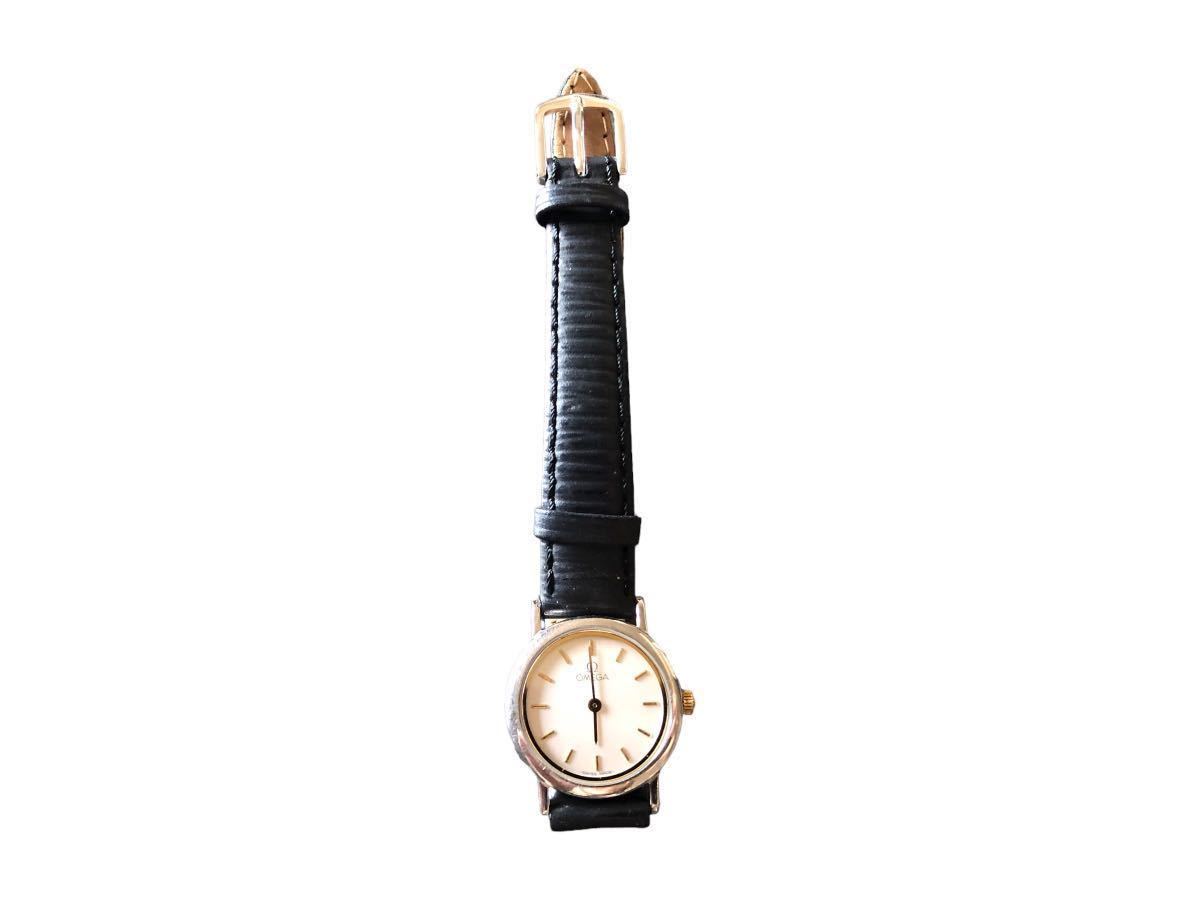 G05YT□【稼働・K14WG】 OMEGA オメガ DeVille デビル 14金WG ゴールド