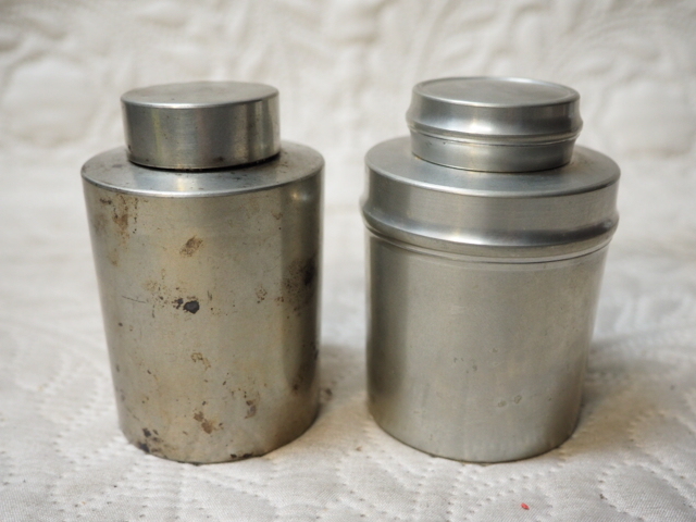 煎茶道具 古錫 乾茂號造 茶入 茶壷 茶心壷 189g 清