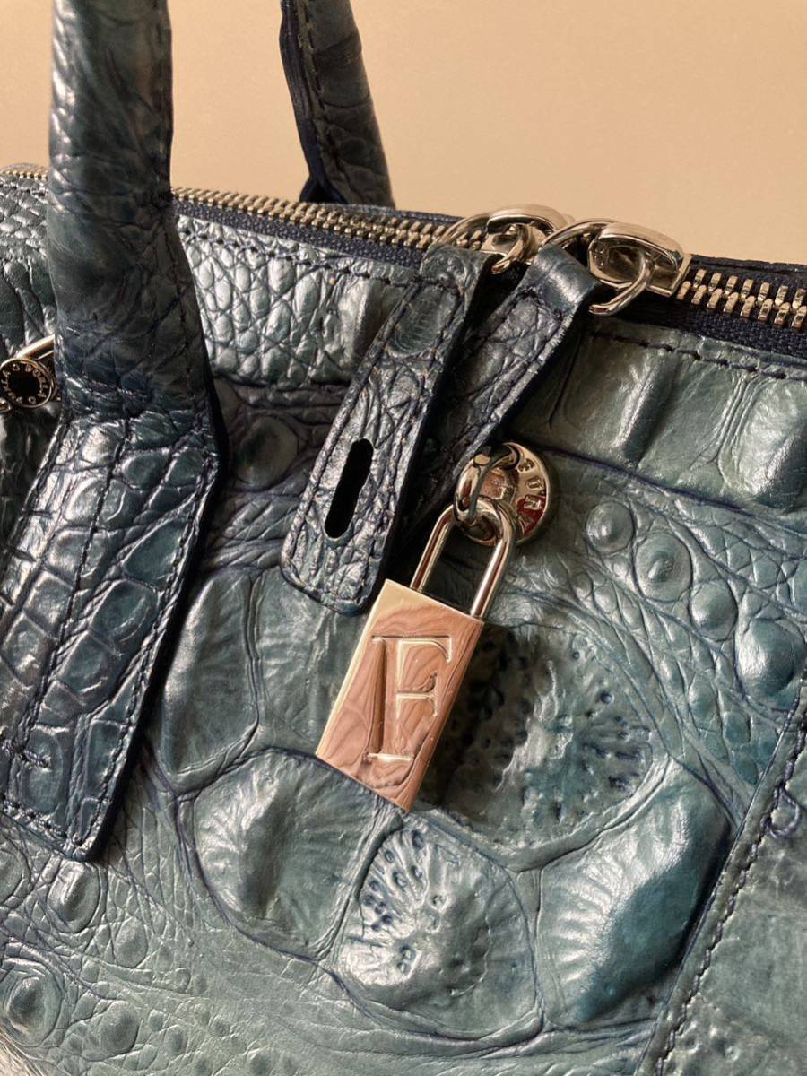 新品未使用】FURLA フルラ クロコ型押し レザー ワンショルダーバッグ 