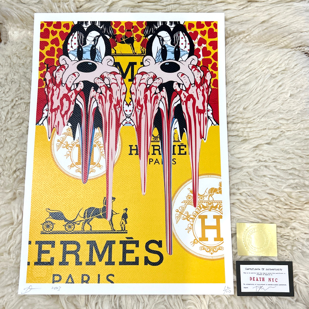 DEATH NYC 世界限定100枚 ポップアート 現代アート エルメス Yahoo 