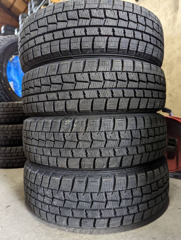 ★送料無料★ 155/65R13 2018年製 8～9分山 ダンロップ WINTERMAXX WM01 4本/中古スタッドレスタイヤ(冬タイヤ)ゼスト N5976_PU