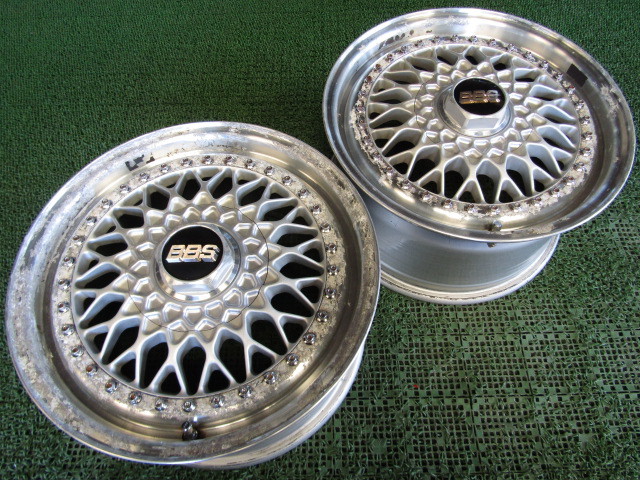 C3545 希少 BBS RS RS306 16インチ 8J+43 114.3-5H ハブ70mm 2本 ホンダ NSX フロントサイズ