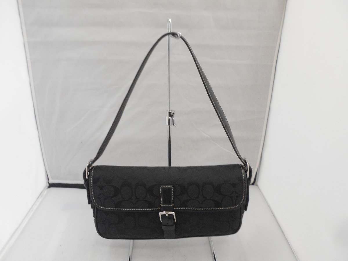 COACH】コーチ ワンショルダーバッグ ブラック シグネチャー 