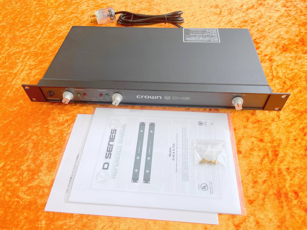 本物保証，HOT 送料込□CROWN D-45 クラウン プロ用パワーアンプ PRO CABLE