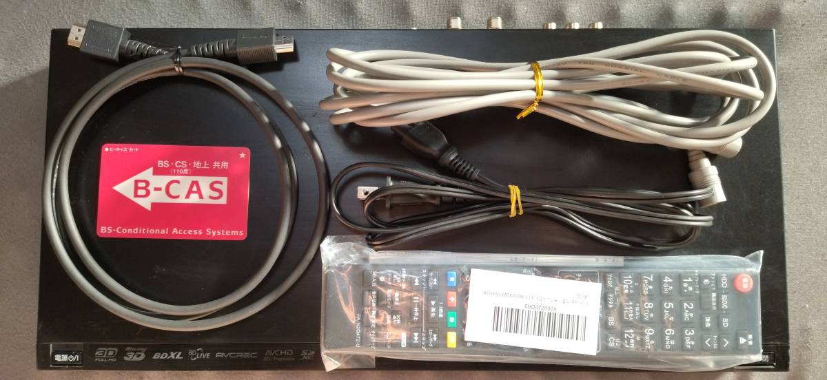 HDD 1TB⇒3TB】 Panasonic DMR-BWT530☆2番組同時録画♪リモコン  