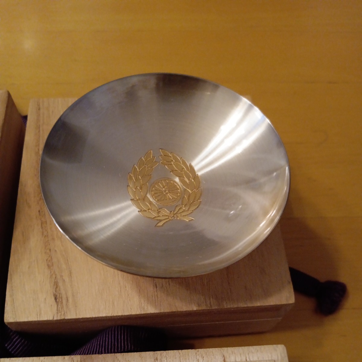 国鉄24KGP刻印入り 金杯 酒器 化粧箱入り 桐箱入り【レア 美品