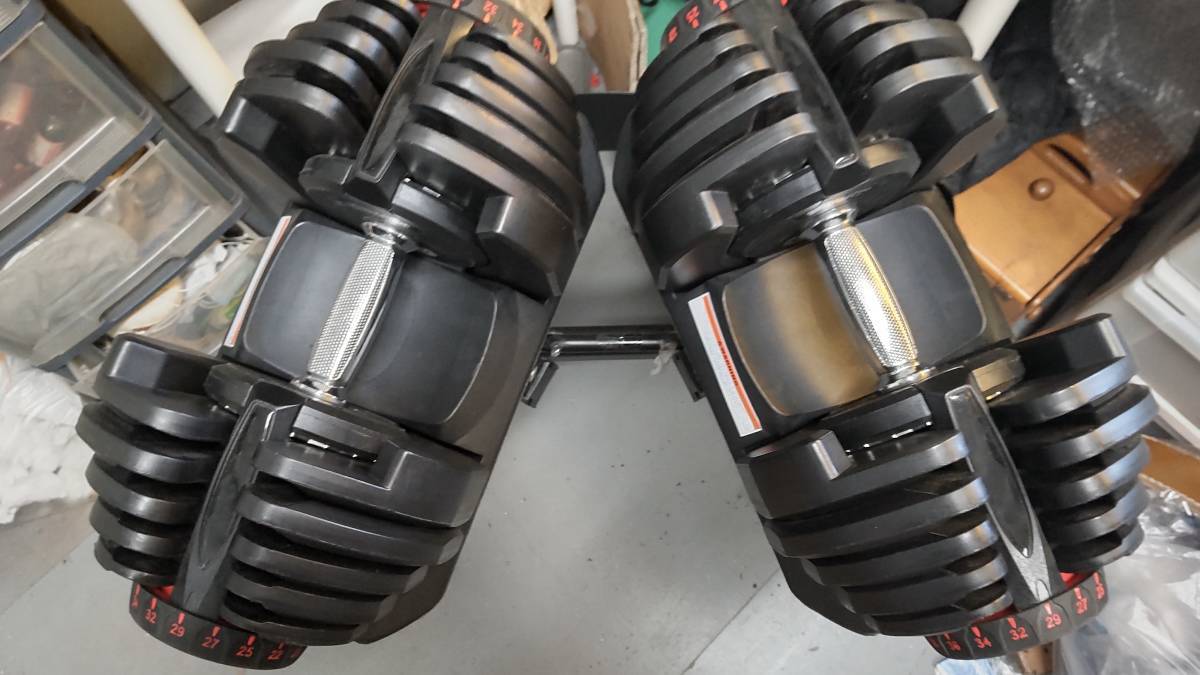 【静岡県焼津市】　※お引き取りのみ※　　可変式デンベル４０キロ　（台　腹圧ベルト　ストラップ付き）