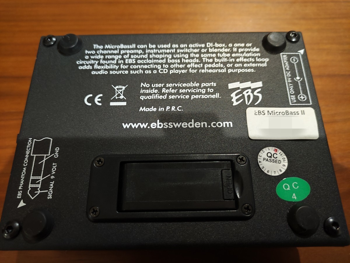 ジャンク】ベース・エフェクター EBS MicroBass2 Achのみ音出し可