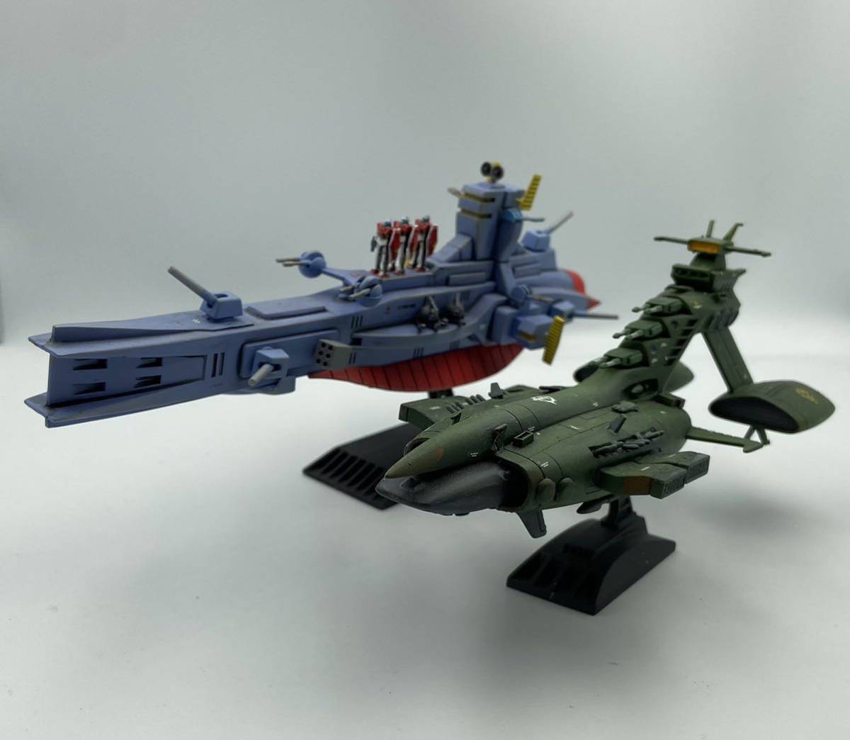 塗装改修完成品] 旧キット1/1200 サラミス ムサイ 機動戦士ガンダム