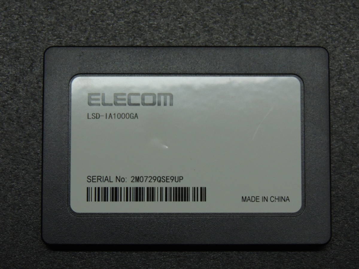 【検品済み/使用1時間】ELECOM 1TB SSD LSD-IA1000GA 管理:D-83