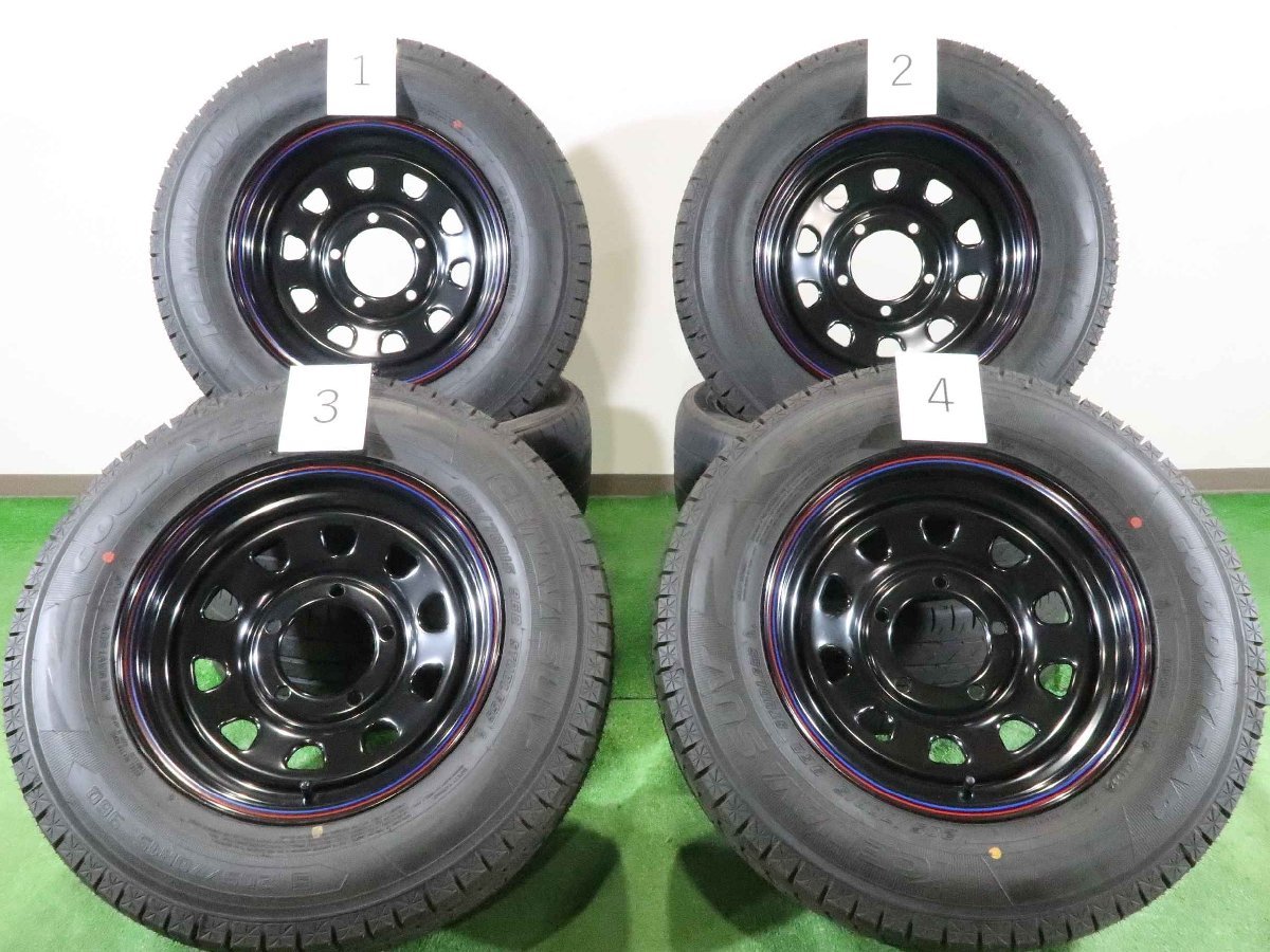 4本 デイトナ 15インチ スチール 5H 139.7 スタッドレス バリ溝