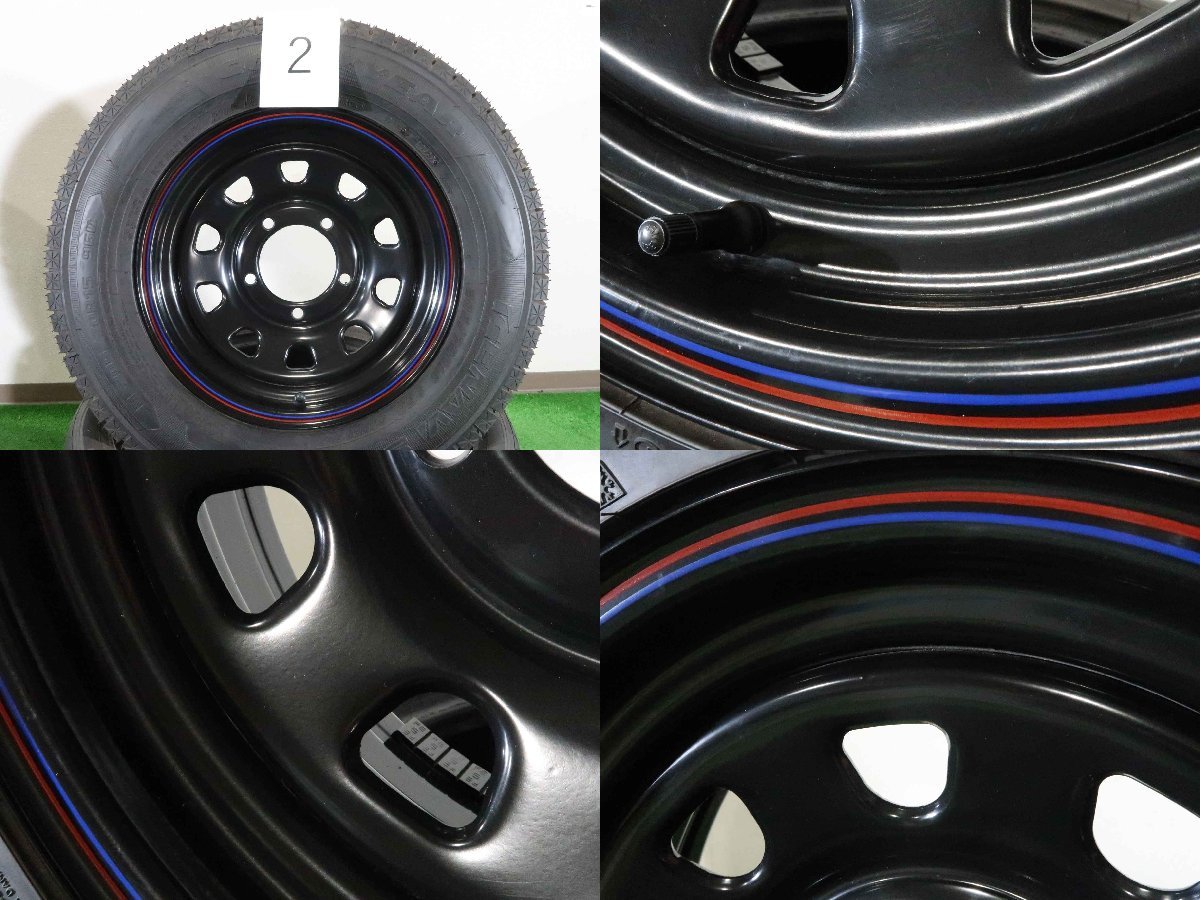 4本 デイトナ 15インチ スチール 5H 139.7 スタッドレス バリ溝
