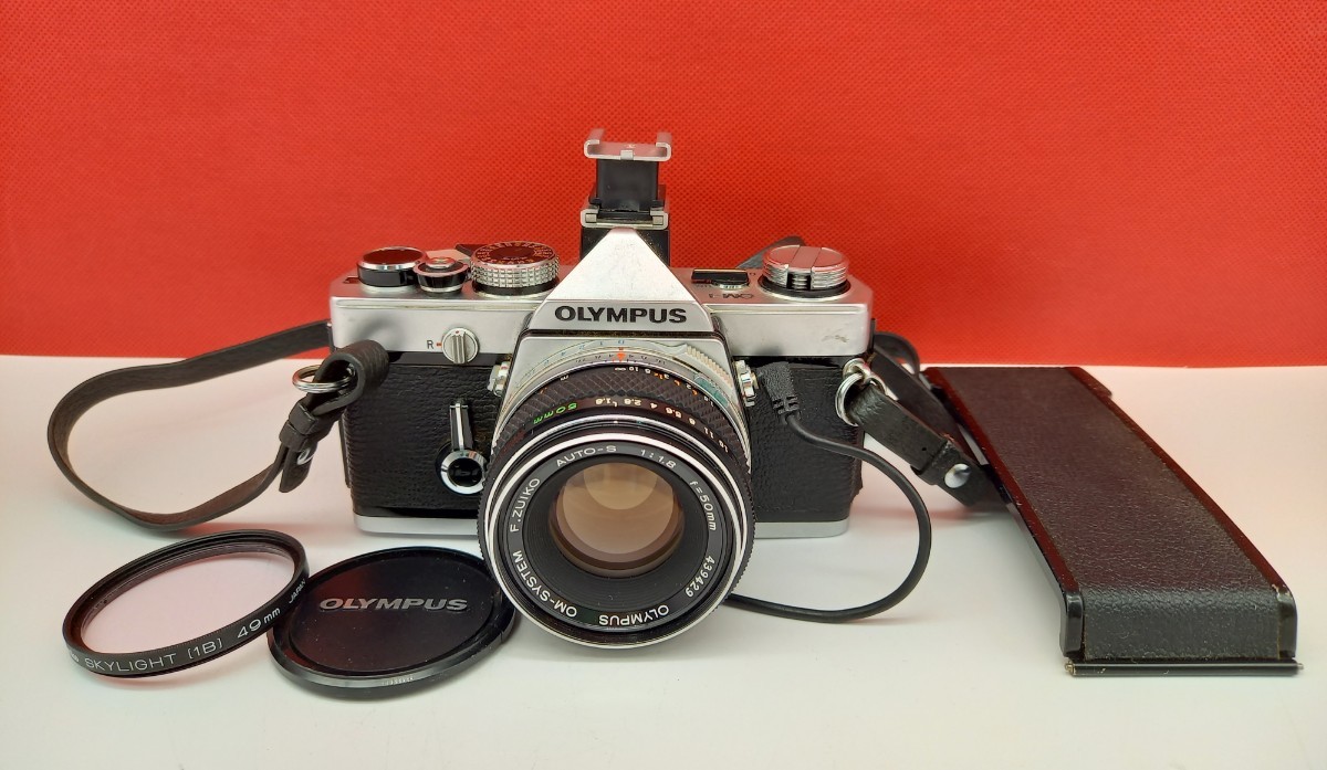 □A OLYMPUS OM-1 ボディ OM-SYSTEM F.ZUIKO AUTO-S F1.8 50mm 一眼