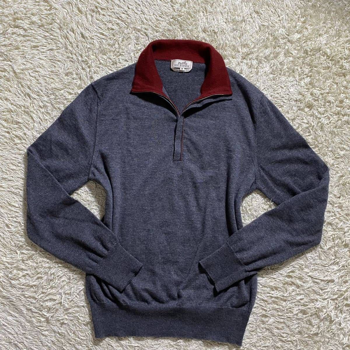 極美品◎ カシミヤ100%◎ エルメス 【最高峰の一着】 HERMES セーター 