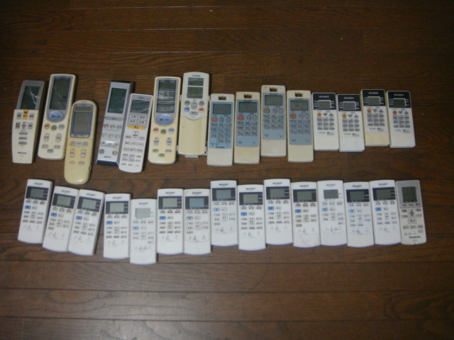 まとめて100個以上セット エアコン用リモコン 未チェック ジャンク扱い 純正 Panasonic ダイキン コロナ 日立 三菱などメーカー色々 E0569