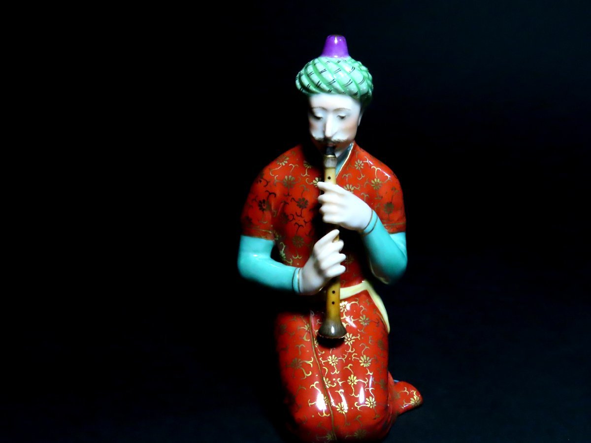 □ヘレンド 「縦笛」 ペルシアンフィギュリン：細密画法 〈同梱対象