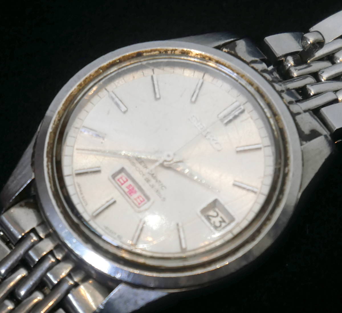 ▲(R507-B180)ジャンク SEIKO セイコー 6206-8130 SEIKOMATIC DIASHOCK 26石 デイデイト AT 自動巻き 腕時計