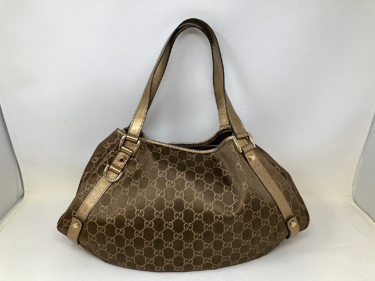 ◇GUCCI グッチ トートバッグ GGキャンバス ゴールド系 130736-002122 