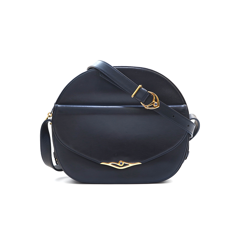 美品 カルティエ カルティエ CARTIER ショルダーバッグ ネイビー 美品 カルティエ カルティエ CARTIER ショルダーバッグ ネイビー