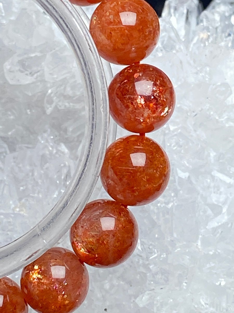 1108g016 天然石★【45Aサンストーン】★ブレス 11-11.5mm（新品）