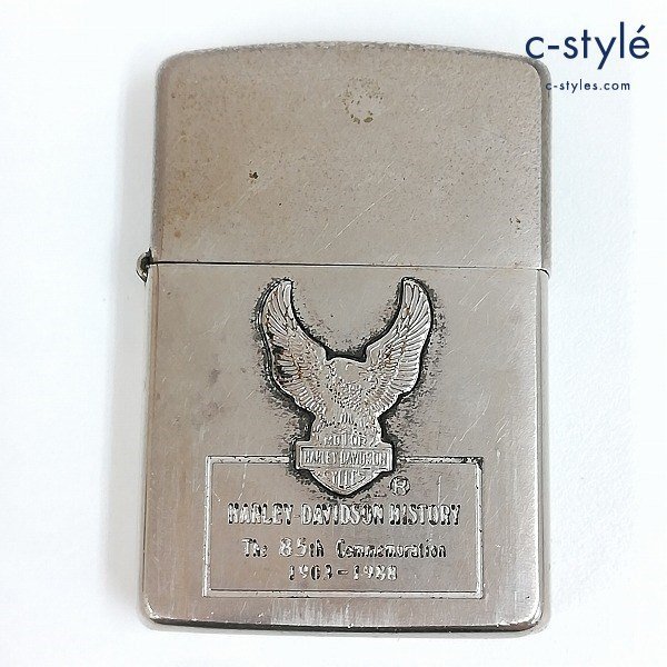 J026a [人気] ZIPPO ジッポー HARLEY DAVIDSON HISTORY The 85th commemoration オイルライター シルバー 喫煙具 煙草 タバコ | その他 R