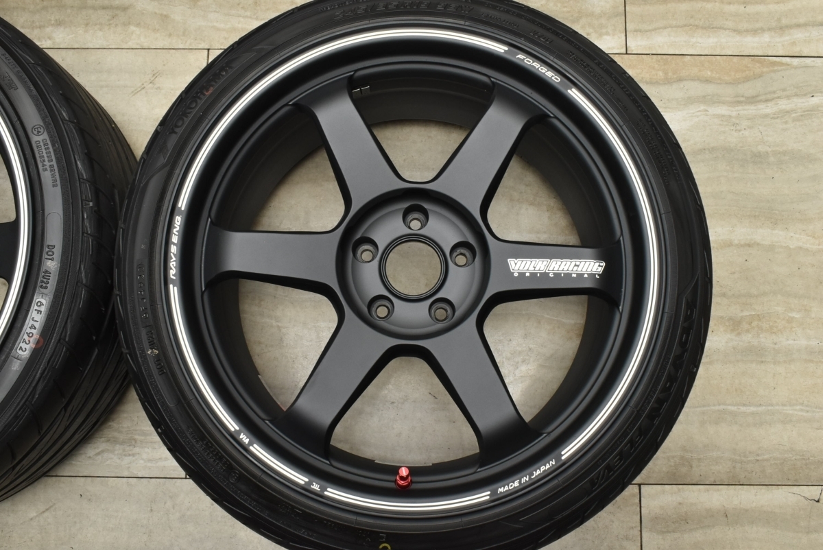 【鍛造 美品】RAYS VolkRacing TE37 ultra TRACK EDITION II 19in 9.5J +22 ヨコハマ アドバン フレバ V701 245/35R19 2022年製 WRX GTR TE37 Volk Ultra Gloss Single RCF
