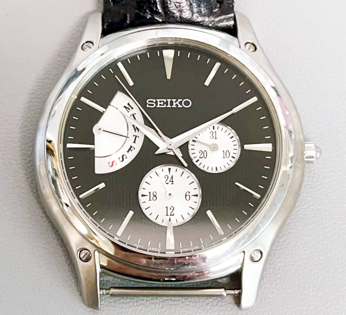 セイコー レトログラード クォーツ 5Y66-0AB0 腕時計 動作未確認 