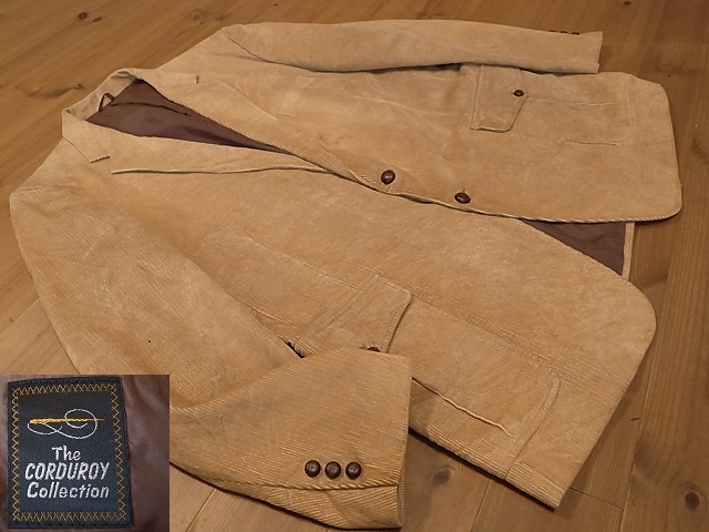 SEARS ROEBUCK The CORDUROY Collection シアーズ ２釦 コーデュロイ テーラード ジャケット ブレザー アメリカ古着 サイズ 50 ５XL相当